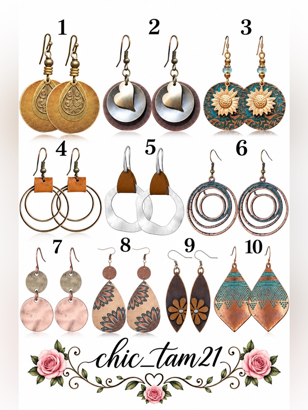 Beautiful Boho Chic Drop Earrings